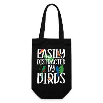 Facilement distrait par les oiseaux - Sac à bouteille - noir - Devant