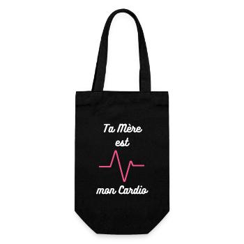 Ta mère est mon cardio : Tee-shirt Cardio Humour - Sac à bouteille - noir - Devant