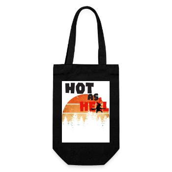 Heiß wie die Hölle. Heiß wie die Hölle. - Geschenkbeutel für Flaschen - Schwarz - Vorne