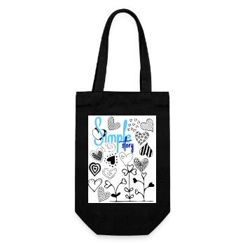 Simple story. - Gift Bag for Bottles - black - Front