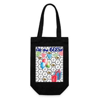Alles Gute! - Geschenkbeutel für Flaschen - Schwarz - Vorne