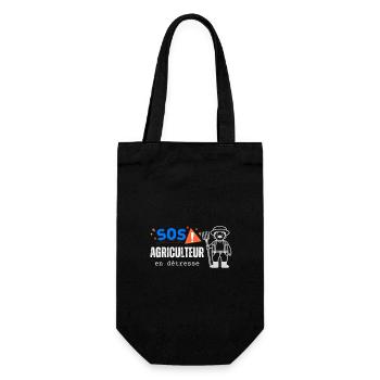 Agriculteur en détresse - Sac à bouteille - noir - Devant
