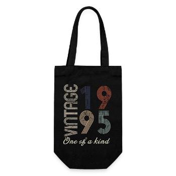 29. Geburtstag 1995 - Vintage Retro Geschenkidee - Geschenkbeutel für Flaschen - Schwarz - Vorne