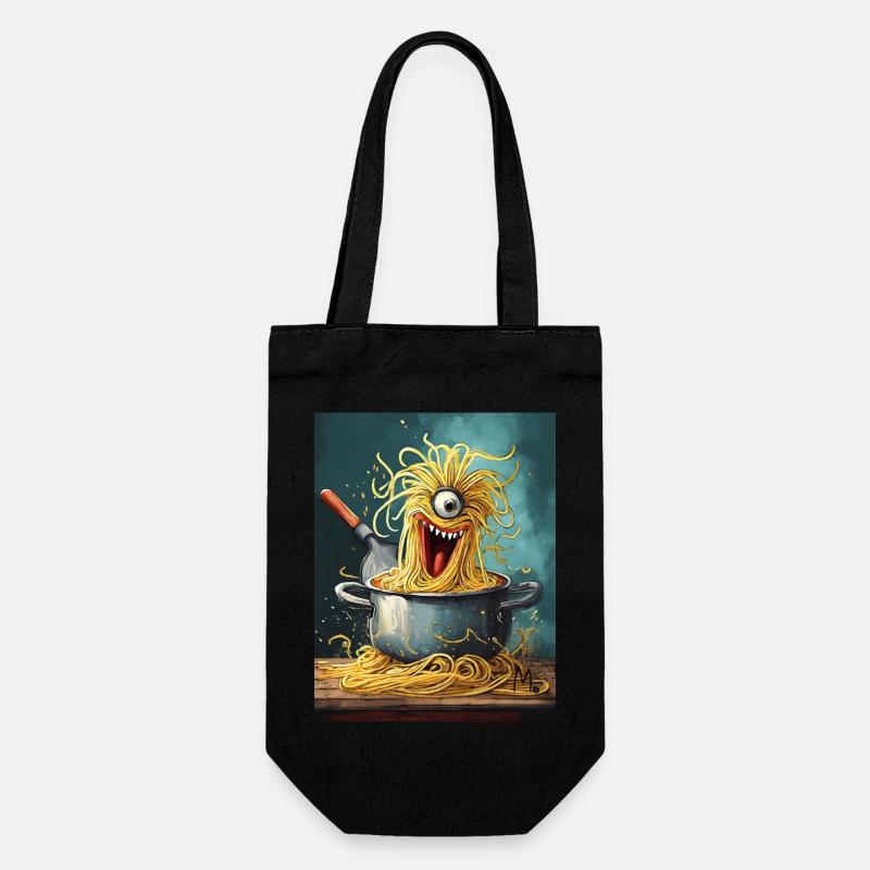 Spaghetti Monster - Gift Bag for Bottles - black
