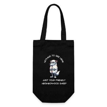 Wolf in sheep’s clothing - Gift Bag for Bottles - black - Front