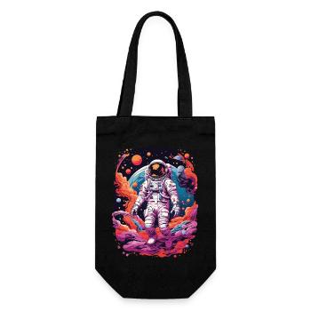 Outer Space Splash Art Coloré Amusant Spaceman - Sac à bouteille - noir - Devant
