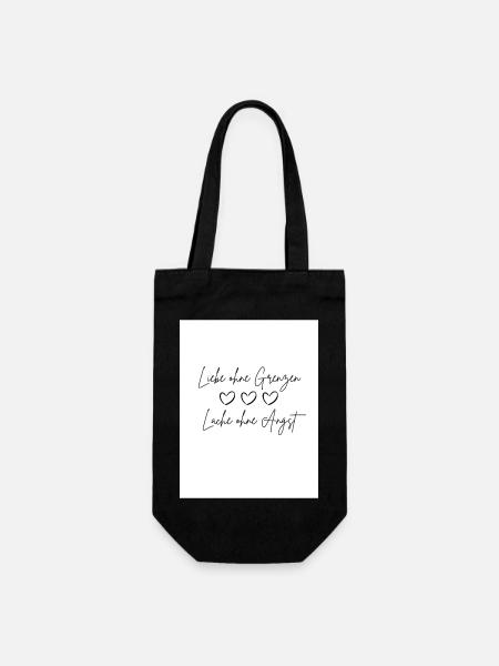 Love Without Borders - Gift Bag for Bottles - black