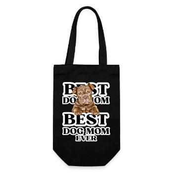 BEST DOG MOM EVER I Dog Owner Gift - Gift Bag for Bottles - black - Front