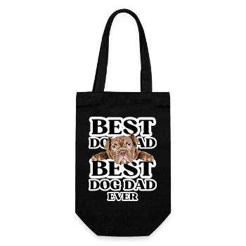 BEST DOG DAD EVER I Dog Owner Gift - Gift Bag for Bottles - black - Front