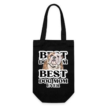 BEST DOG MOM EVER I Dog Owner Gift - Gift Bag for Bottles - black - Front