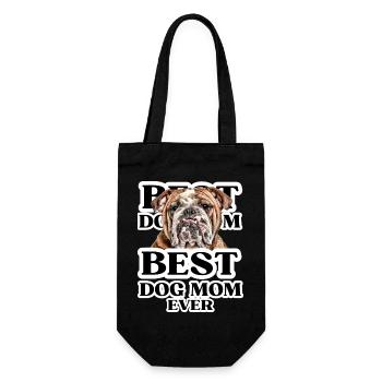 BEST DOG MOM EVER I Dog Owner Gift - Gift Bag for Bottles - black - Front