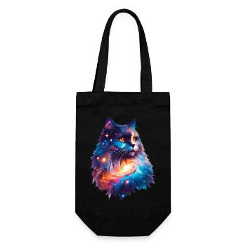 Katze - Geschenkbeutel für Flaschen - Schwarz - Vorne