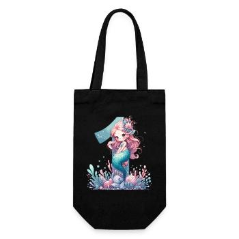 1 an sirène mignon cadeau d’anniversaire - Sac à bouteille - noir - Devant