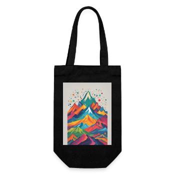 Mountains colorful - Gift Bag for Bottles - black - Front