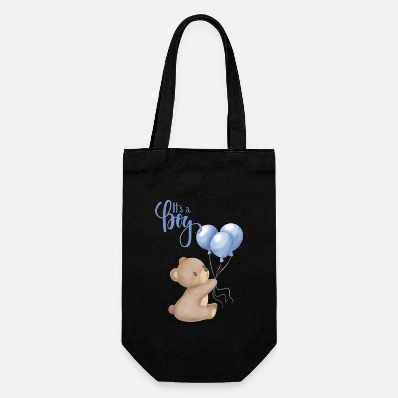 Its a boy - Gift Bag for Bottles - black