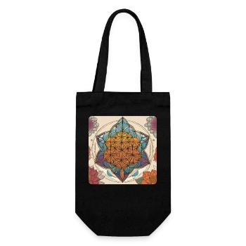 Flower of Life - Flower of Life, Gift - Gift Bag for Bottles - black - Front