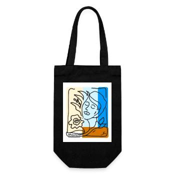 EC Woman I Summer I Gift I Flowers I Mother's Day - Gift Bag for Bottles - black - Front
