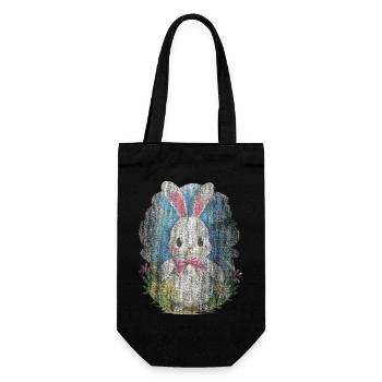 Lapin mignon, lapin mignon - Sac à bouteille - noir - Devant