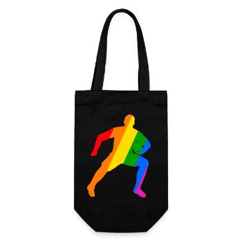 Rugby power in the rainbow - Gift Bag for Bottles - black - Front