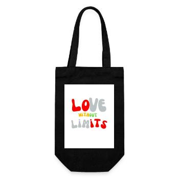 Love without limits - Sac à bouteille - noir - Devant