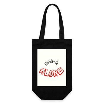 Never alone - Sac à bouteille - noir - Devant