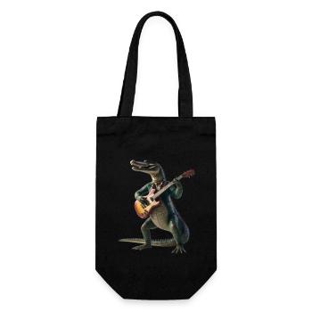 Krokodil-Gitarre - Geschenkbeutel für Flaschen - Schwarz - Vorne