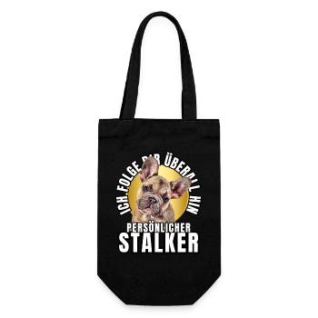 PERSONAL STALKER BULLDOG DOG DOGS - Gift Bag for Bottles - black - Front