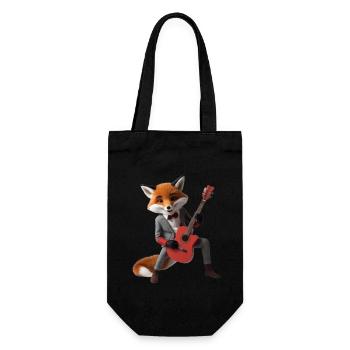 Fox Gitarre - Geschenkbeutel für Flaschen - Schwarz - Vorne