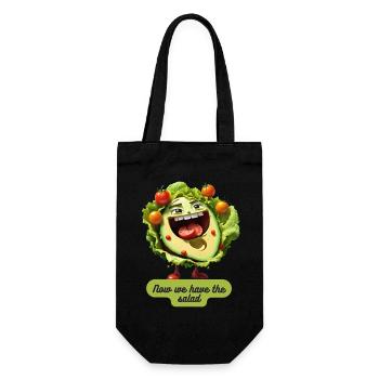 Now we have the salad English - Gift Bag for Bottles - black - Front