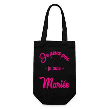 Junggesellinnenabschied. HOCHZEIT - Geschenkbeutel für Flaschen - Schwarz - Vorne