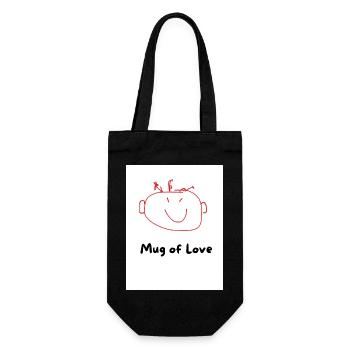 mug of love - Gift Bag for Bottles - black - Front