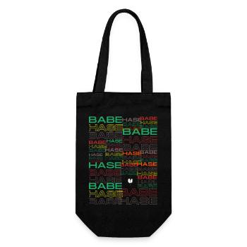 Liebe - Zusammenhalt, Du und Ich - Geschenkbeutel für Flaschen - Schwarz - Vorne