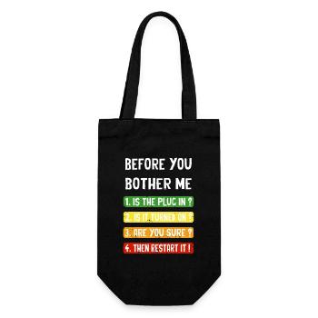 Computer Checklist - Gift Bag for Bottles - black - Front