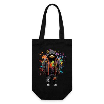 Cool Grizzly - Gift Bag for Bottles - black - Front