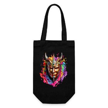 Color Mask - Gift Bag for Bottles - black - Front