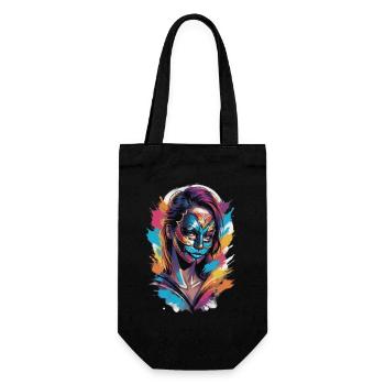 Voilée de couleurs en couleur : la personne qui porte le masque - Sac à bouteille - noir - Devant