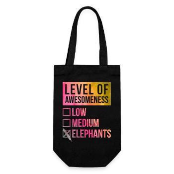 Elephant - Gift Bag for Bottles - black - Front