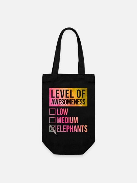 Elefant Elefant Elefant - Geschenkbeutel für Flaschen - Schwarz