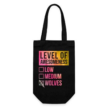 Wolf - Geschenkbeutel für Flaschen - Schwarz - Vorne