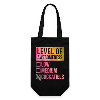 Cockatiel - Gift Bag for Bottles - black - Front