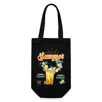 Hello Summer - Geschenkbeutel für Flaschen - Schwarz - Vorne