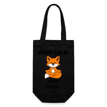 Yoga Renard Garder son calme - Sac à bouteille - noir - Devant