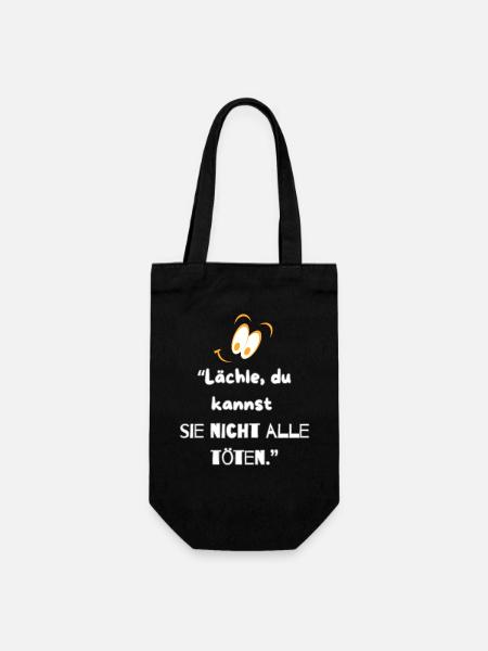 « Sourire et survie » - Sac à bouteille - noir