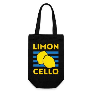 Limoncello Zitronen Tomato Girl Summer Italien - Geschenkbeutel für Flaschen - Schwarz - Vorne