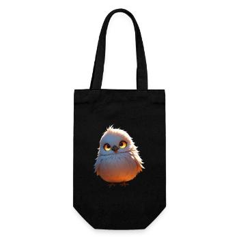 oiseau de dessin animé mignon - Sac à bouteille - noir - Devant