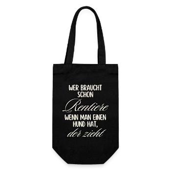 REINDEER Dog Shirt funny saying CHRISTMAS - Gift Bag for Bottles - black - Front