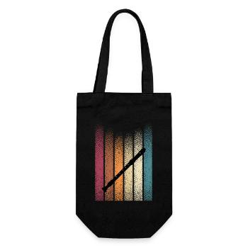 Retro Vintage Blockflöte - Geschenkbeutel für Flaschen - Schwarz - Vorne