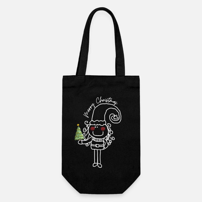 Merry Christmas - Gift Bag for Bottles - black