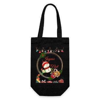 Joyeux Noël png - Sac à bouteille - noir - Devant
