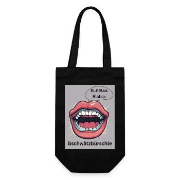 Gschwätzbürschle - Geschenkbeutel für Flaschen - Schwarz - Vorne